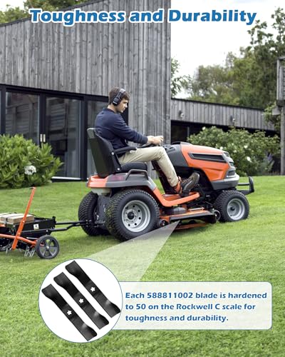 IWIWE 588811002 Mower Blades Fits Husqvarna 48 Inch Lawn Mower Deck