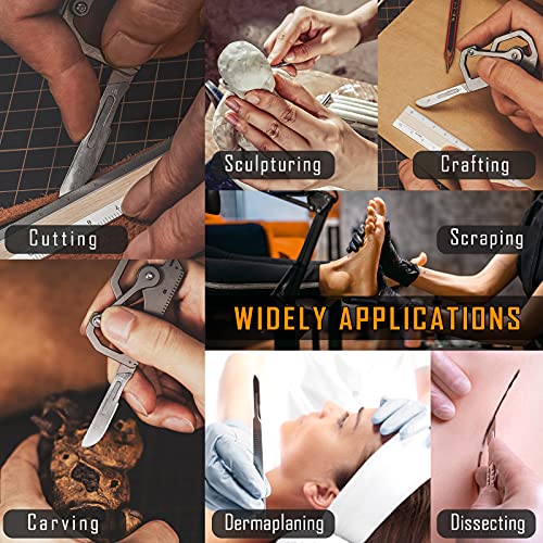 KeyUnity KA00 10pcs #10 Knife Blades Replacement Utility Knife Blade for Arts & Crafts, Plant Cutting, Clay Modeling, Podiatry, Dermaplaning & More - color: #10
