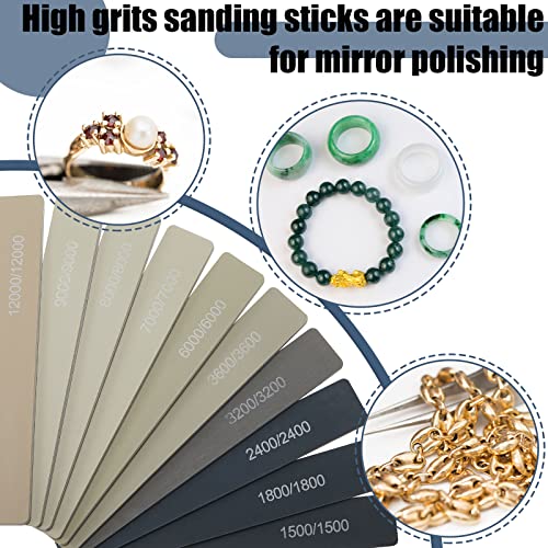 Honoson 20 Pcs Sanding Sticks Model, High Grits Rating, Classic Style - style: Classic Style