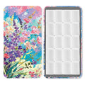 20 Empty Full Pans Watercolor Palette Tins Box with Magnetic Squares - color: Lavender, size: 20 Full Pans
