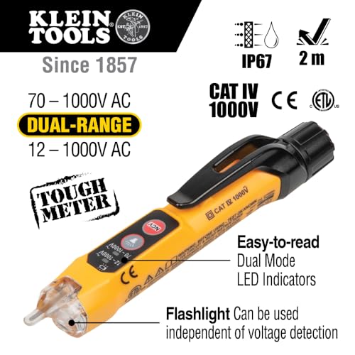 Klein Tools CL120VP Electrical Voltage Test Kit with Clamp Meter - size: Clamp Meter & 3 Testers Set