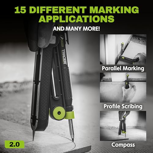 Tracer TrueScribe Scribe Tool with Deep Hole Pencil and Sharpener