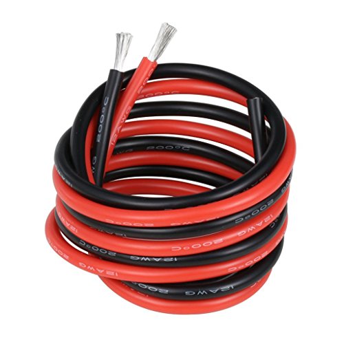 BNTECHGO 12 AWG Silicone Wire Red and Black Each 10ft Tinned Copper Wire - color: silicone wire red and black, size: 12 silicone wire red 10ft and black 10ft