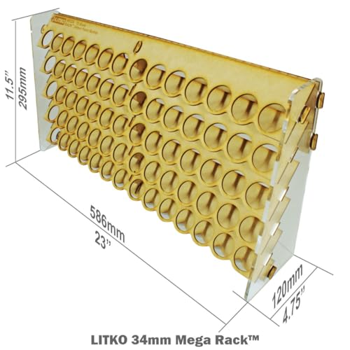 LITKO Paint Rack Storage Organizer | 35 Holes | Citadel Pots & Bottles - size: 70 Holes