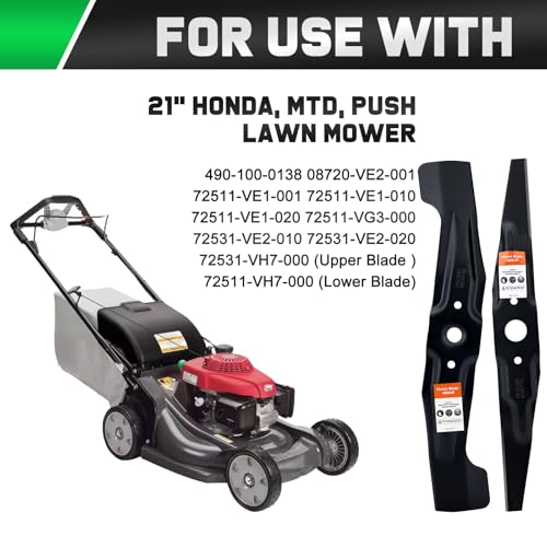 Grasscool HRR2169VKA HRN216 Honda Lawn Mower Mulching Blades Replacement - size: 20-13/16"