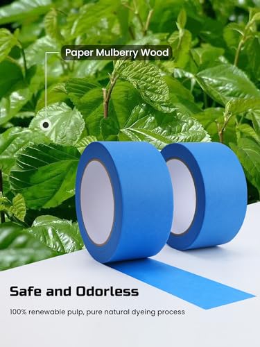 Lichamp Blue Painters Tape Bulk, 10 Pack 1.9 inch Wide