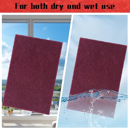7447 Maroon Scuff Pads - 5 lnches x 8Feet Premium Surface Prep Pad for Autobody, Woodworking, Paint Primer, ScuffingSanding & Scouring