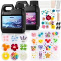 KISREL Epoxy Resin Kit 16OZ with Keychain Earring Molds, Tools for Beginner - size: 16oz Key Chain Kit