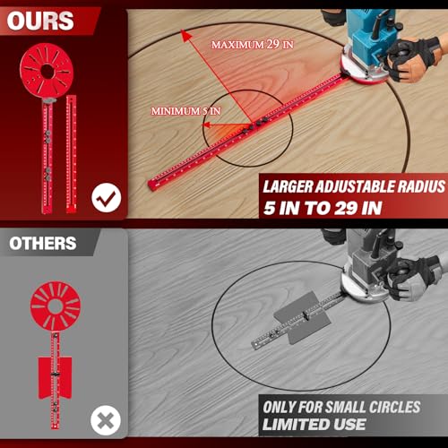 4 in 1 Router Circle Cutting Jig for Cutting Large Circles 10"-58" - size: Large Size