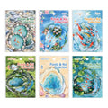 120 Pcs Watercolor Koi Pond PET Stickers, Water Lotus Decals Set - color: Clear Pond Reflecting Carp