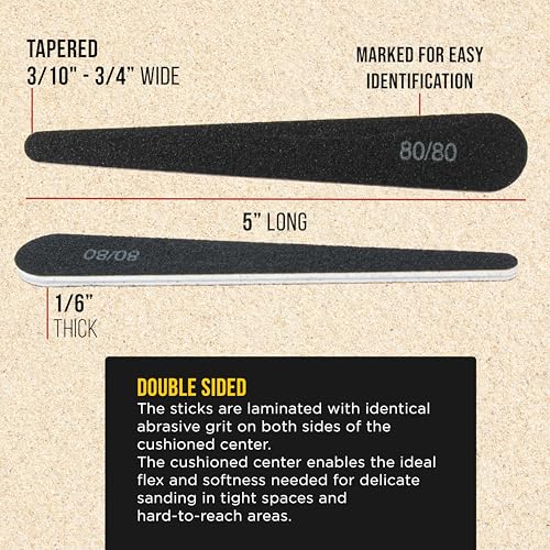 Dura-Gold Sanding Sticks & Polishing Sticks for Plastic Models, Water Drop
