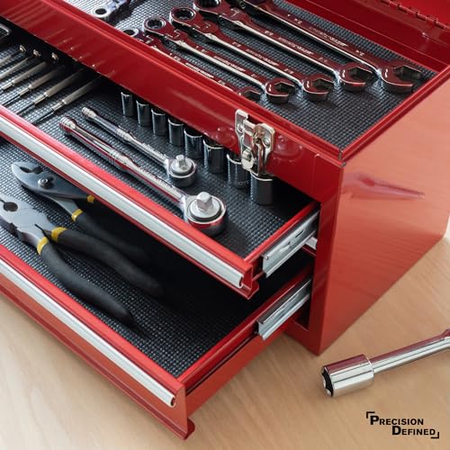 Precision Defined Toolbox Liner Non-Slip Tool Drawer Liner 24ft x 18" Black - size: 18"W x 288"L