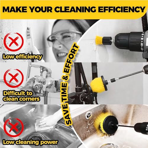 Holikme 20 Pack Drill Brush Set with Soft Detail Brush and Cleaning Cloth