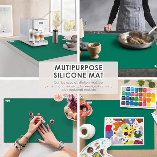 31.5" x 23.6" Extra Large Silicone Mat for Resin Casting, Crafts and Epoxy - color: Drak Green