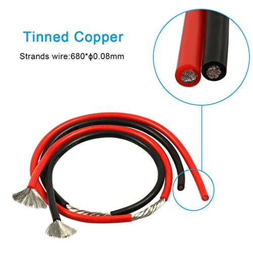 BNTECHGO 12 AWG Silicone Wire Red and Black Each 10ft Tinned Copper Wire - color: silicone wire red and black, size: 12 silicone wire red 10ft and black 10ft