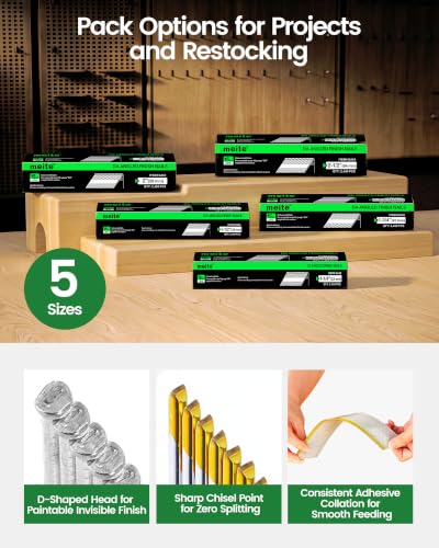 meite 15 Gauge Angled Finish Nails 2 Inch 34 Degree Galvanized 4,800PCS - size: 2" Leg, style: 2 Boxes (4,800PCS)