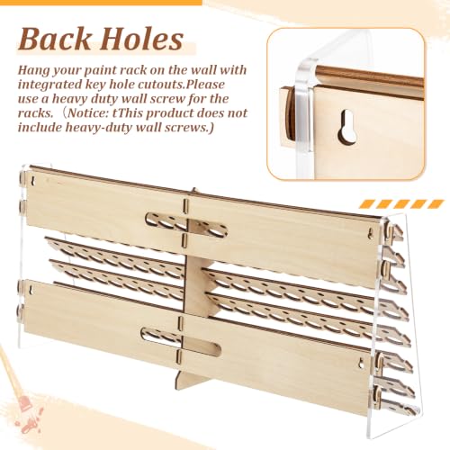 Colingmill 140 Holes Wooden Paint Rack for 2 oz Dropper Bottles - size: 59 ml, style: 140 Holes