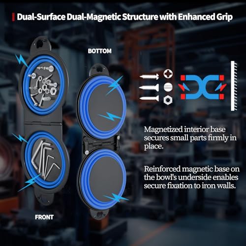 Magnetic Trays, Magnetic Bowl for Screws, Magnetic Tool Tray (blue2.0) - style: blue2.0
