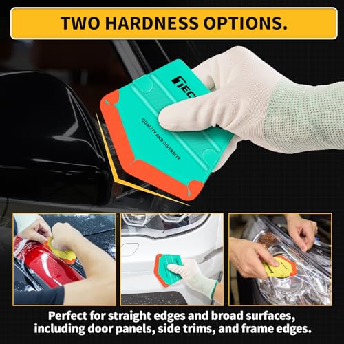 TECKWRAP Felt Squeegee for Vinyl Wrap Window Tint, V-Shape, Soft/Med - color: 2pcs V-shape