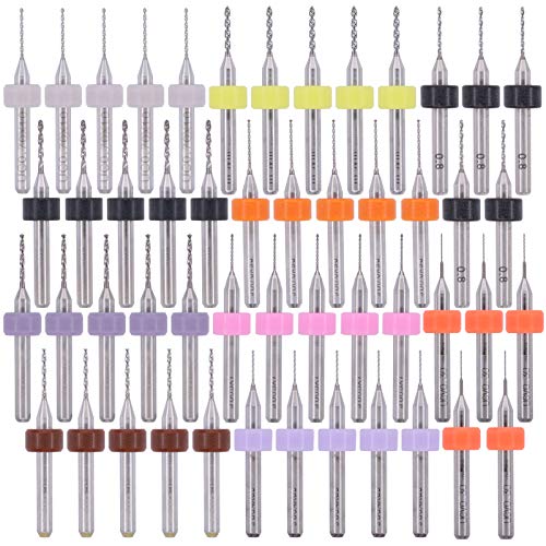 PCB Drill Bits Set Spiral Flute Carbide 0.3mm to 1.2mm