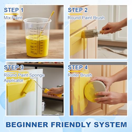 LemonRoad 18 Pcs Paint Brush and Roller Set, 4 Inch, Combo Brush Set - size: 4 Inch, style: Combo Brush Set