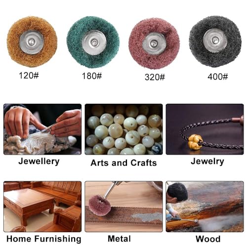 Rocaris 40 Pack 1 inch Abrasive Wheel Buffing Polishing Wheel Set