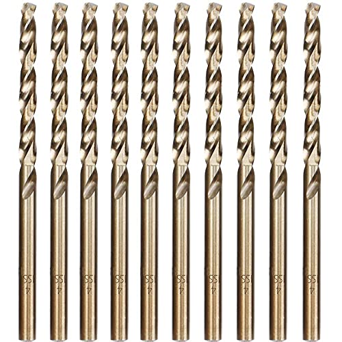 10-Piece 4mm M35 Cobalt Steel Twist Drill Bit Set for Hard Metals - style: ⌀4mm(10pcs)