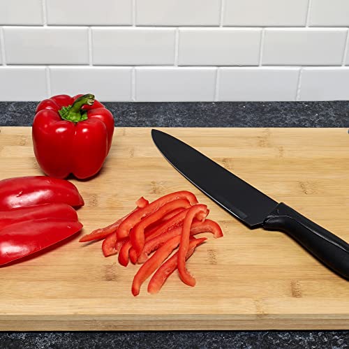 Chef Craft Premium Chef Knife with Sheath, 8 inch blade 13.5 inches in length, Black - style: Chef Knife with Sheath