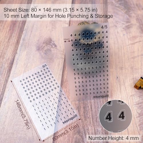 700 Pcs Tiny Number PET Stickers, 4 mm Black Digits 0-9 - style: Tiny Digital
