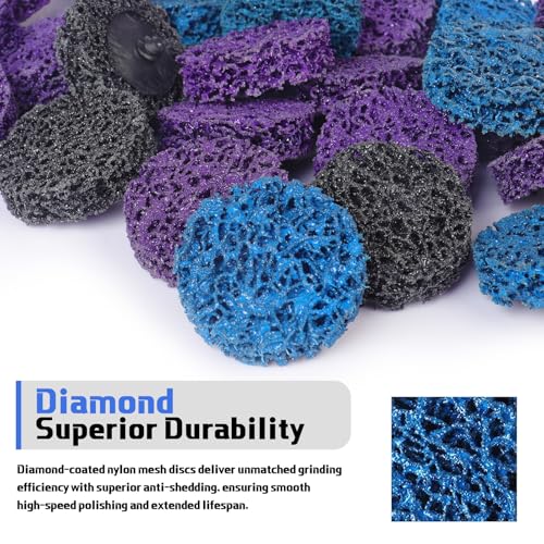 53PCS 2 Inch Quick Strip Disc with 1/4" Shank for Drill, Die Grinder