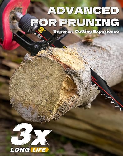 9 Inch Wood Pruning Reciprocating Saw Blades for Tree Trimming, 10 PCS/5TPI - size: 9 INCH (10 PCS)