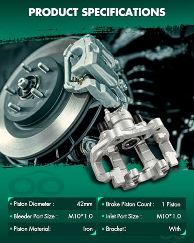 SCITOO Rear Left Disc Brake Caliper With Bracket 19B3314 - size: Rear Driver[19B3314]