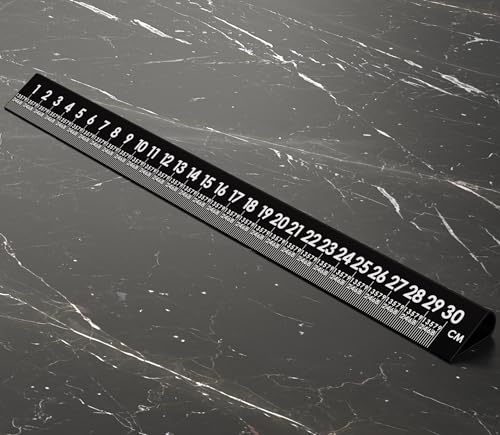 2-Pack 12 Inch 30° Precision Metal Ruler, High-Grade Laser-Engraved Aluminum Ruler for School, Office, Architects, Draftsman, and Engineers (Onyx Black and Silver) - color: Silver, Onyx Black