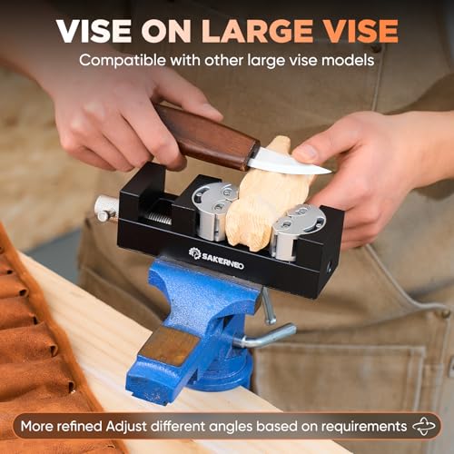 SakerNeo Fractal Vise, Self-Adjusting Drill Press Bench Vice (Black) - color: Black