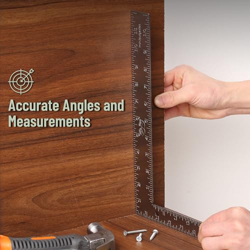Mr. Pen- Metal Carpenter Square, 8 x 12 Inch - color: Silver