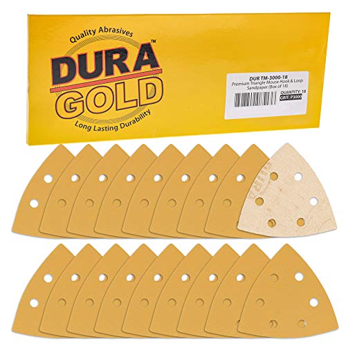 Dura-Gold Premium Triangle Oscillating Mouse Sanding Sheets - 3000 Grit - size: 3000-Grit