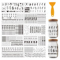 10 Pcs Basic Element UV DTF Cup Wraps, Heart Arrow Line Cup Wrap Decals Minimalist Pattern Waterproof Rub on Transfer for Glass Bottle Vase Furniture Crafts - color: Basic Element