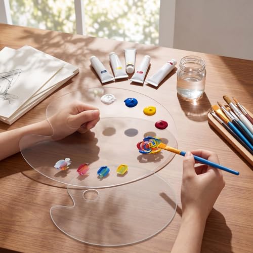 12 Pack Acrylic Paint Palette, 11.8'' x 7.9'' & 9.8'' x 5.9''