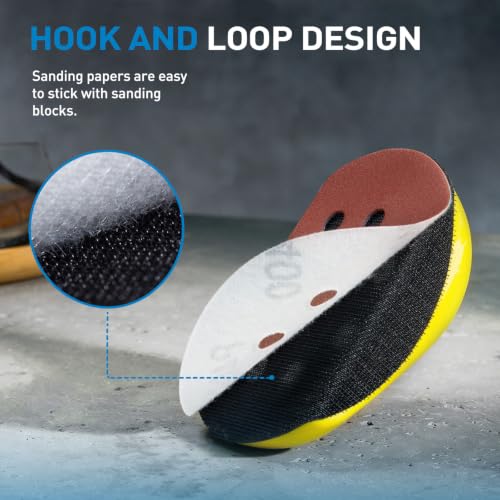 S SATC 2 PCS Mouse Sanding Blocks 5 Inch Hook and Loop Hand Sanding Block Ideal For Woodworking, Furniture Restoration, Crafts - style: 2 PCS Mouse Sanding Blocks