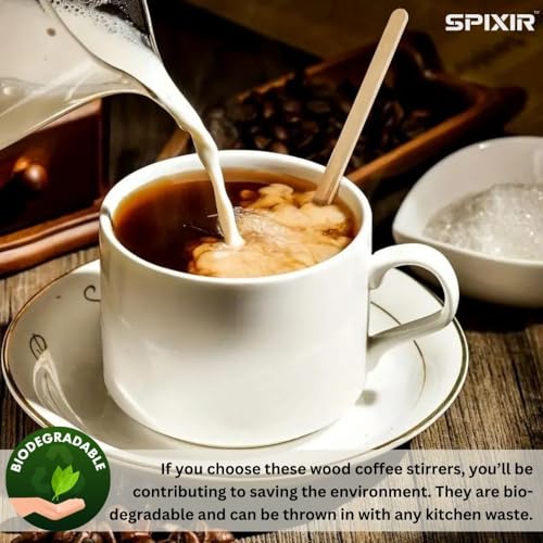 Wooden Stir Sticks, 5.5-inch Large Birchwood Stirrers, 1000 Disposable Swizzle Sticks for Coffee & Drinks - style: 5.5 Inches - Pack of 1000