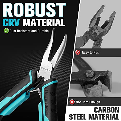 DURATECH Mini Pliers Set, 6PCS Jewelry Pliers Set, CRV Construction