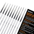 Nicpro 10 PCS Rigger Liner Paint Brush Set for Watercolor, Gouache, Acrylic - size: 10 PCS - Rigger