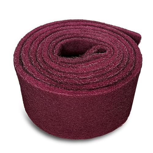 7447 Maroon Scuff Pads - 5 lnches x 8Feet Premium Surface Prep Pad for Autobody, Woodworking, Paint Primer, ScuffingSanding & Scouring
