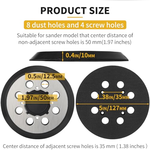 Orbital Sander Metal Pad Replacement for Dewalt, 2 Pack - style: Metal Pad 2 Pack