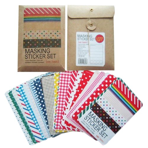 Wrapables® Decorative Patterns Masking Sticker Set - Basic - color: Basic