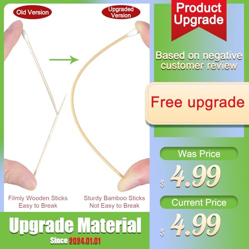 200 PCS Long Wooden Cotton Swabs, Cleaning Cotton Sticks with Wood Handle for Oil Makeup Gun Applicators, Eye Ears Eyeshadow Brush and Remover Tool, Cutips Buds for Baby and Home Accessories - color: 1 Bag-200 Pcs