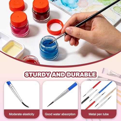 MECCANIXITY 30Pcs Fine Pointed Miniature Paint Brushes(Blue #00) - color: Blue, size: #00
