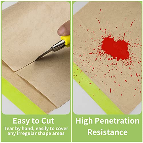 Tangibay Pre-Taped Masking Paper for Painting, 18 inch x 50 feet, 1 Roll - size: 1 Roll: 18"