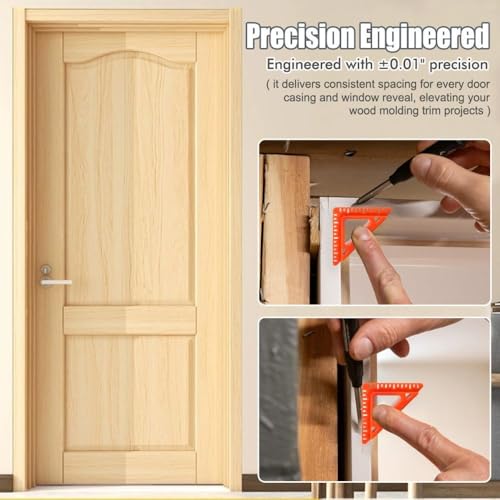 Plastic Scribers for Woodworking – 3/16" and 1/4" Trim Spacer with 1/8" Opening, Precise Marking Gauge for Door and Window Casing Projects(Orange) - color: Orange