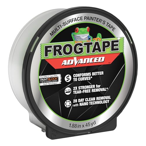 FrogTape Advanced Painter's Tape, 2" Wide (1.88 in x 45 Yd) 1 Roll, Green - style: 2” x 45 yd (Pack of 1)
